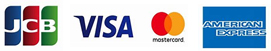 対応クレジット JCB・VISA・mastercard・AMERICAN EXPRESS